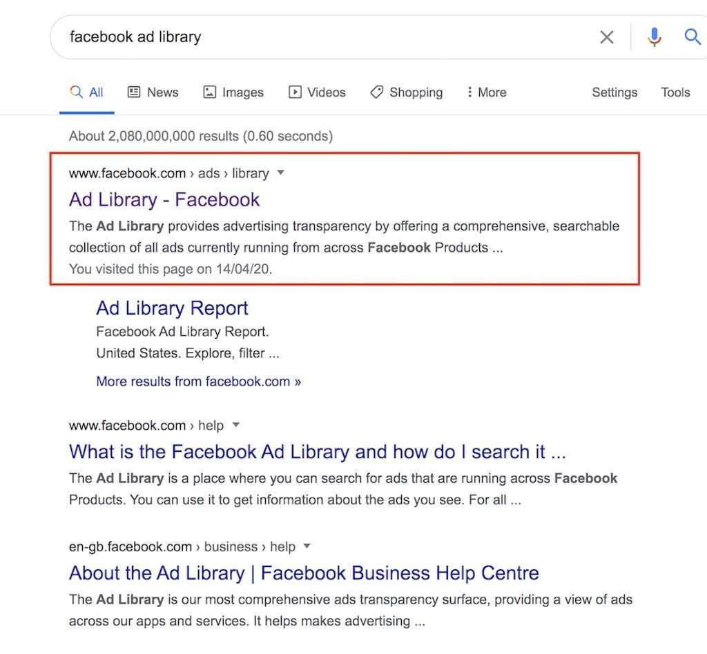 See Your Competitors Facebook Ads On Deskto