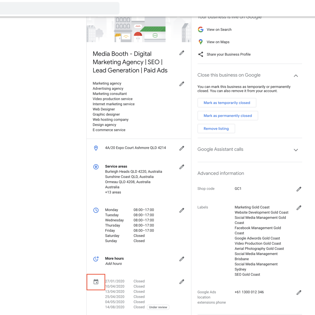 Step 3 - Google My Business Desktop